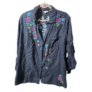 STETSON‎ Embroidered Dark Gray Shirt - Size 3X